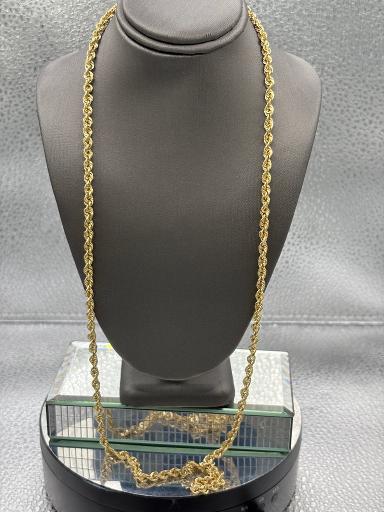 Ladies / Gents 14 Karat Yellow Gold Rope Chain