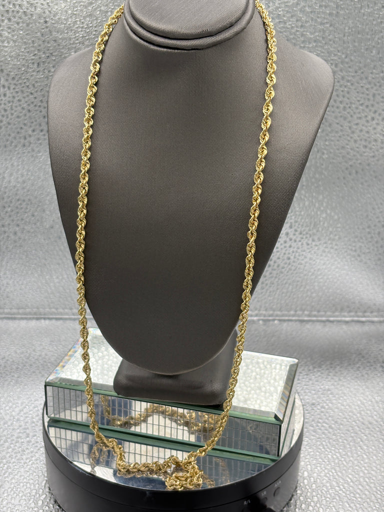 Ladies / Gents 14 Karat Yellow Gold Rope Chain