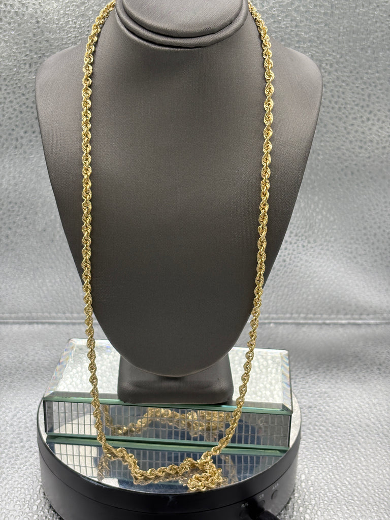 Ladies / Gents 14 Karat Yellow Gold Rope Chain
