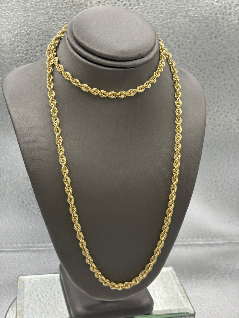 Ladies / Gents 14 Karat Yellow Gold Rope Chain