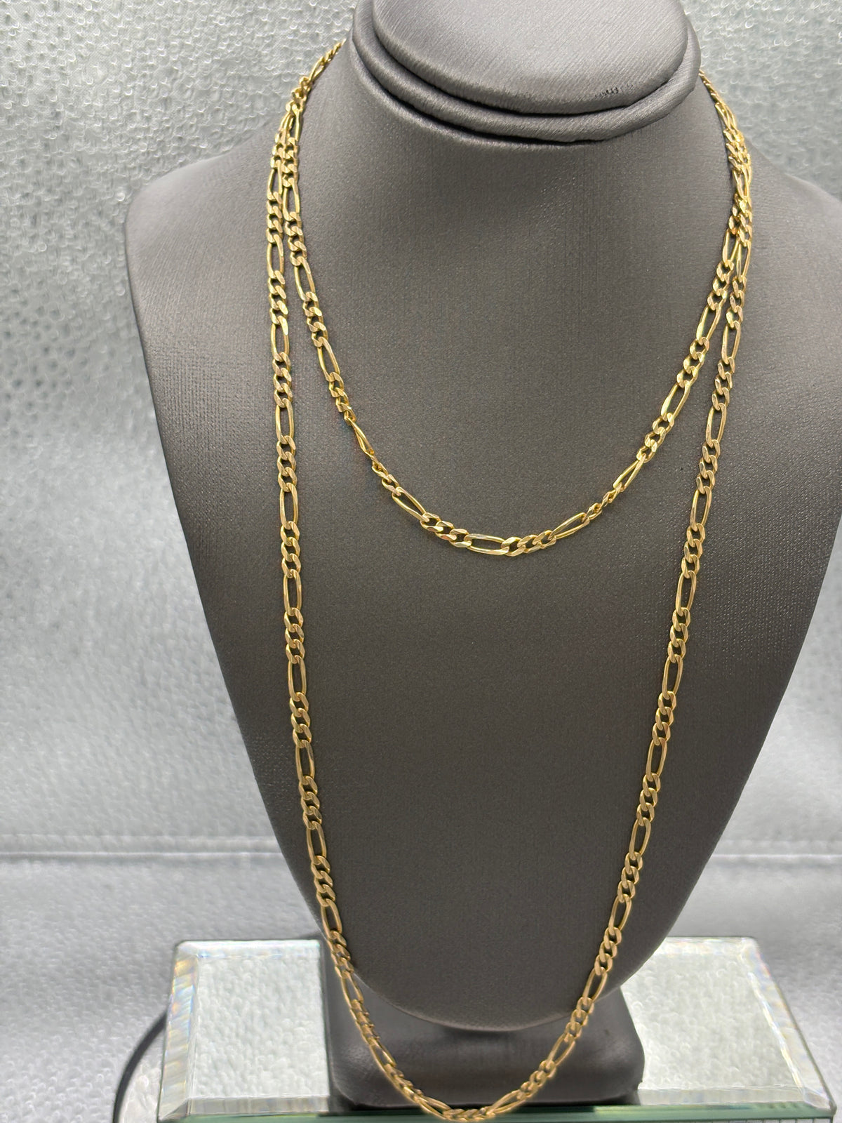 Ladies / Gents 14 Karat Yellow Gold Solid Figeroe Link Chain