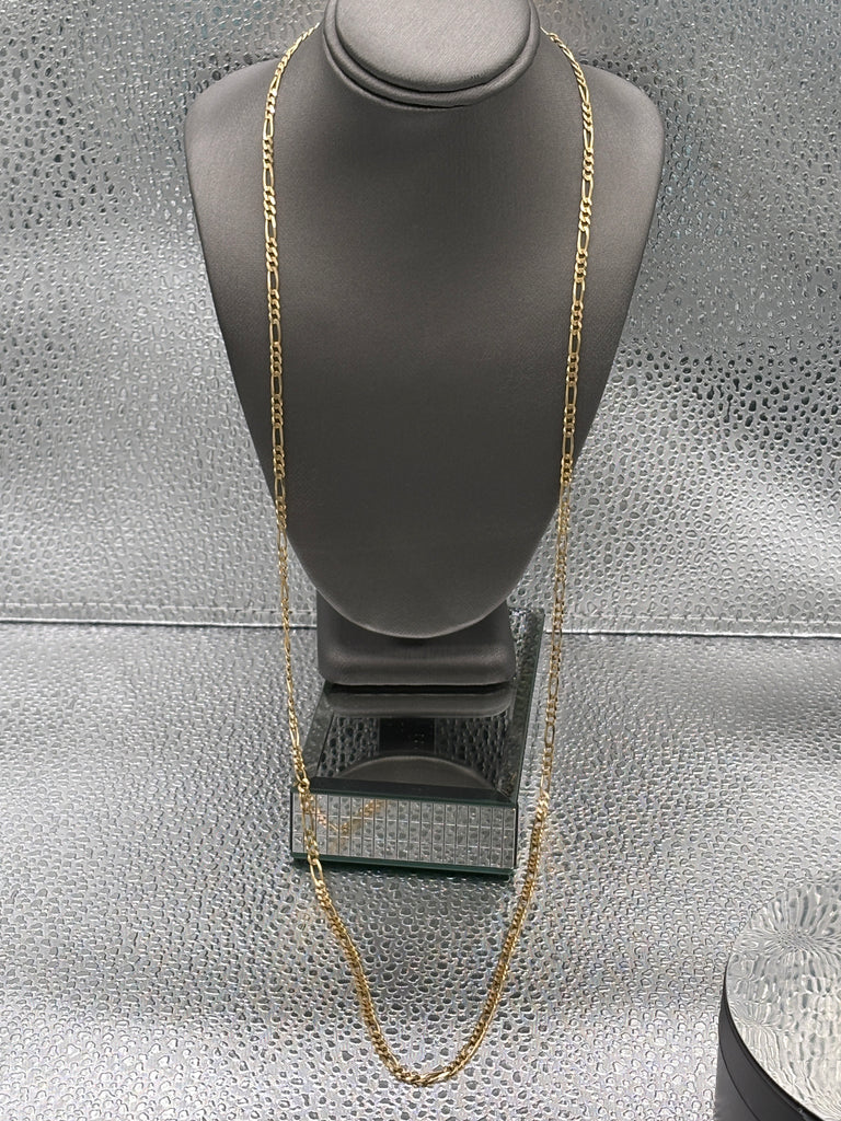 Ladies / Gents 14 Karat Yellow Gold Solid Figeroe Link Chain