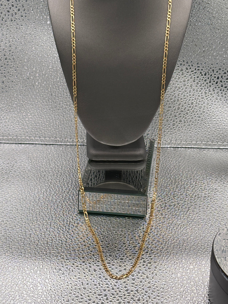 Ladies / Gents 14 Karat Yellow Gold Solid Figeroe Link Chain