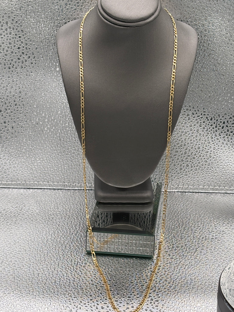 Ladies / Gents 14 Karat Yellow Gold Solid Figeroe Link Chain
