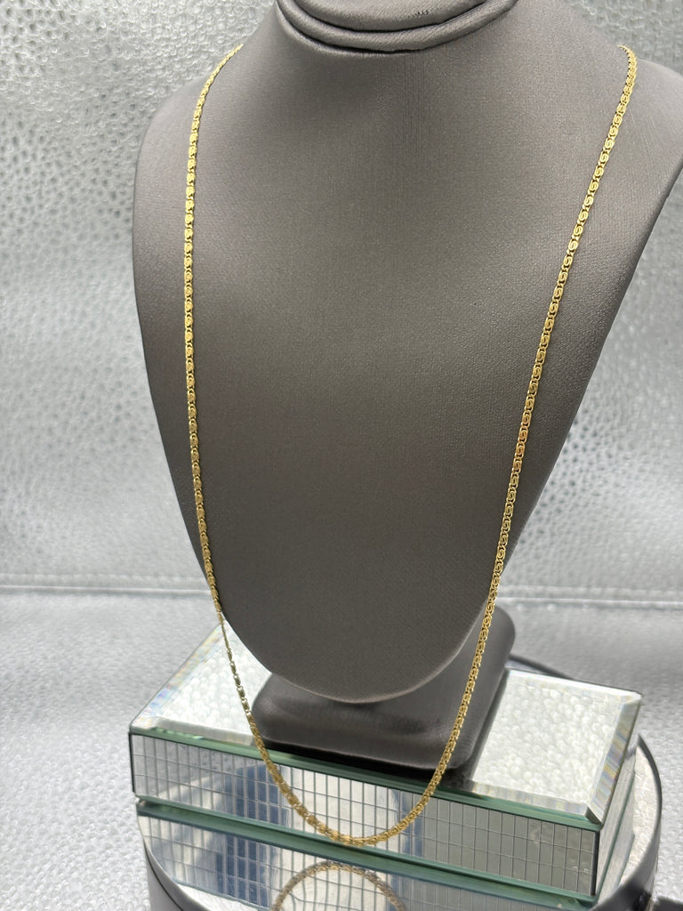 Ladies 18 Karat Yellow Gold Snail Link Chain