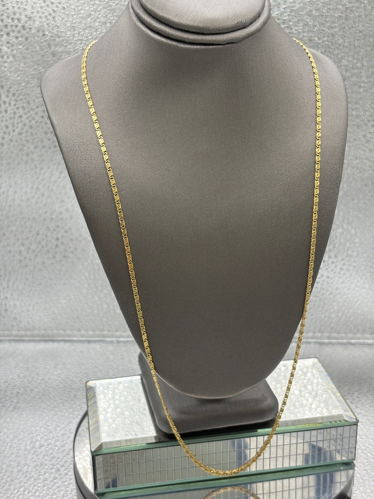 Ladies 18 Karat Yellow Gold Snail Link Chain