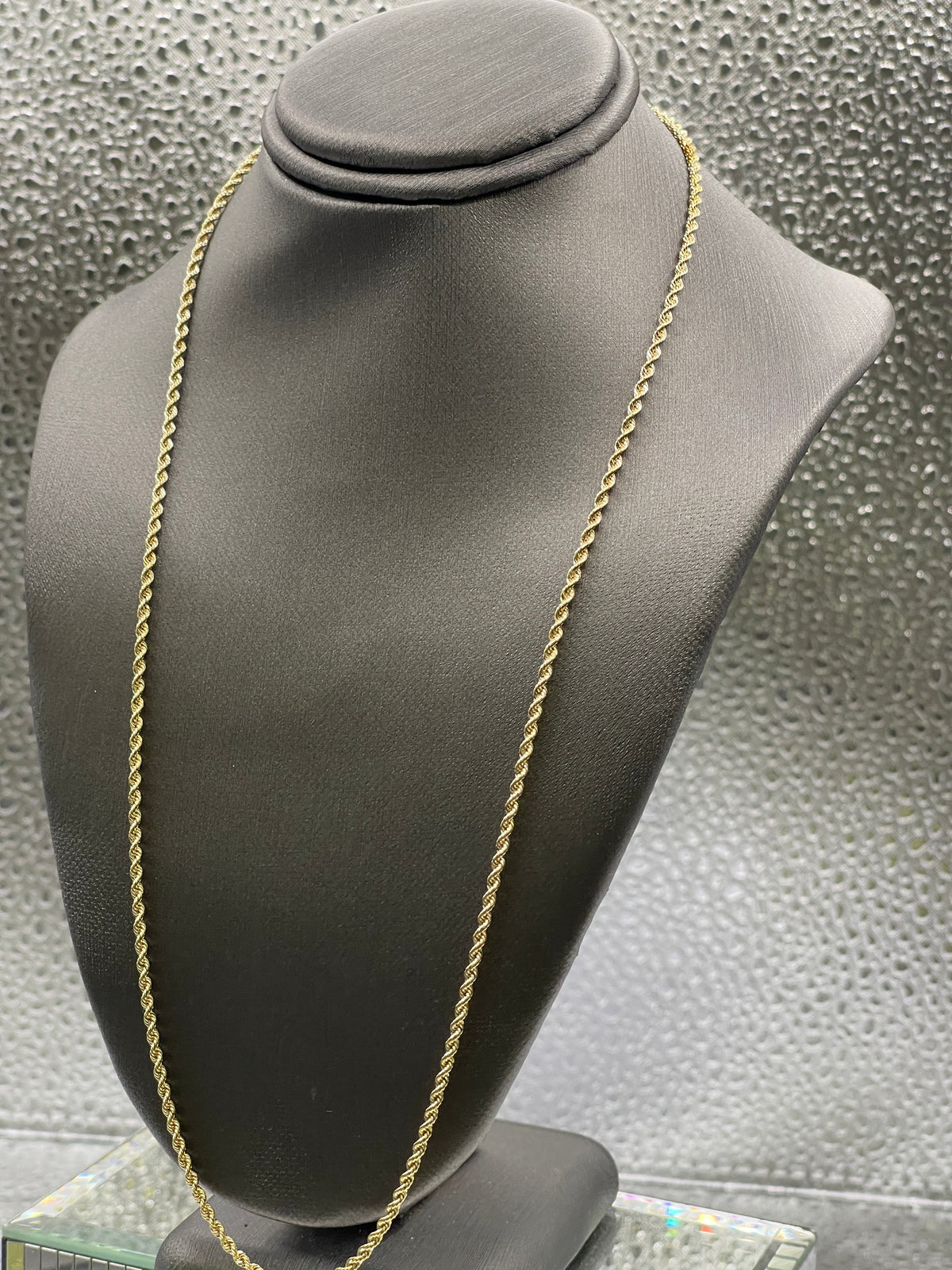 Ladies / Men’s 14 Karat Yellow Gold Diamond-Cut Solid Rope Chain