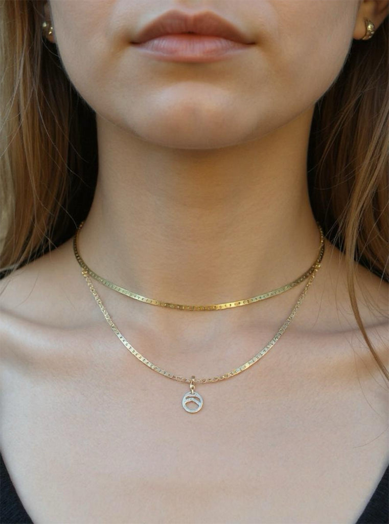 Ladies / Gents 14 Karat Yellow Gold Mirrored C Link Chain