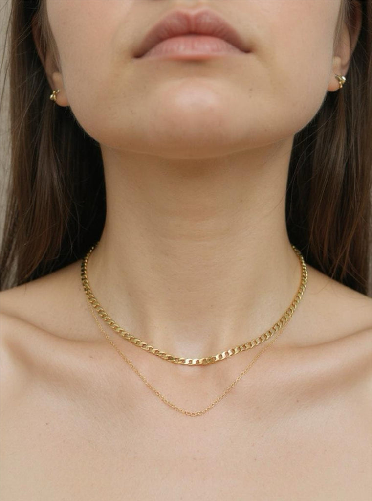 Ladies / Gents 14 Karat Yellow Gold Oval Solid Link Chain