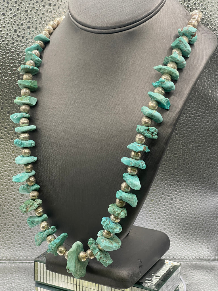 View three of Sterling Silver Blue Moon Turquoise Necklace