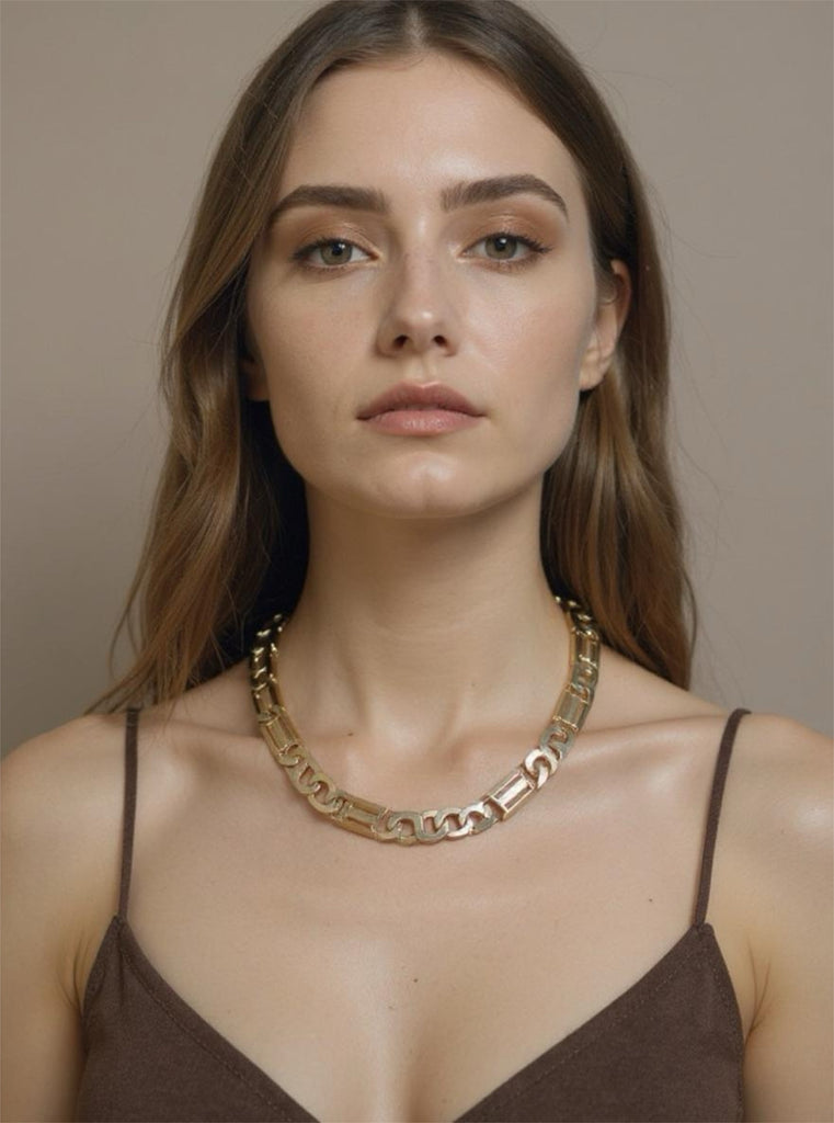 Ladies / Gents 14 Karat Yellow & White Gold Italian Link Chain