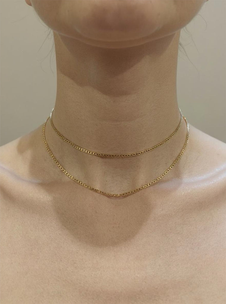 Ladies/Gents 18 Karat Yellow Gold Box Link Chain