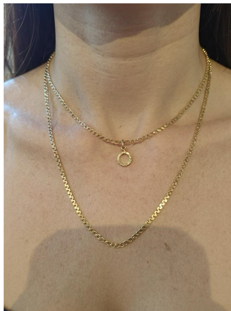 Ladies/Gents 14 Karat Yellow Gold Zig Zag Box Chain