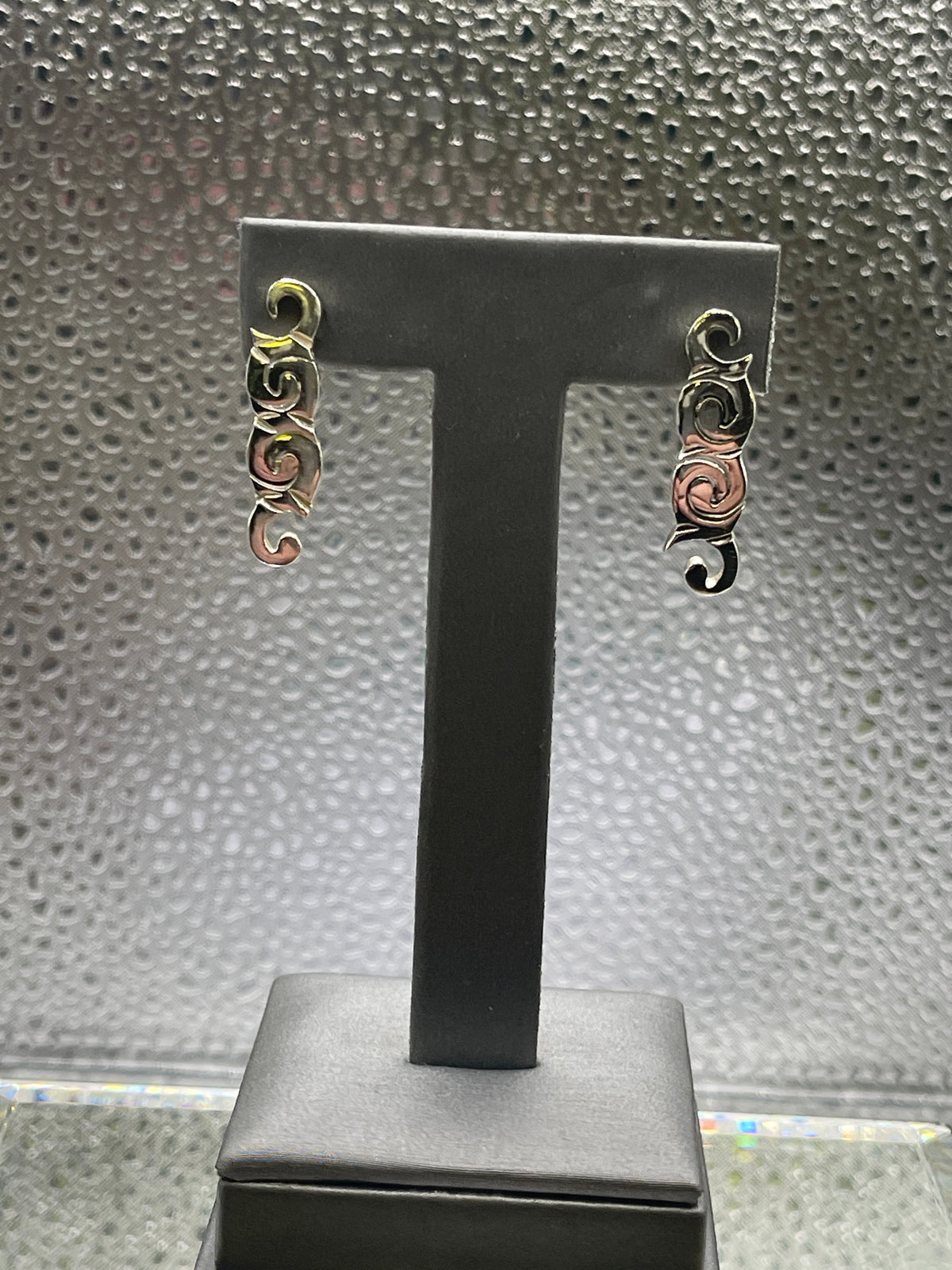 View one of Ladies Sterling Silver/ 925 Swirl Link Earrings