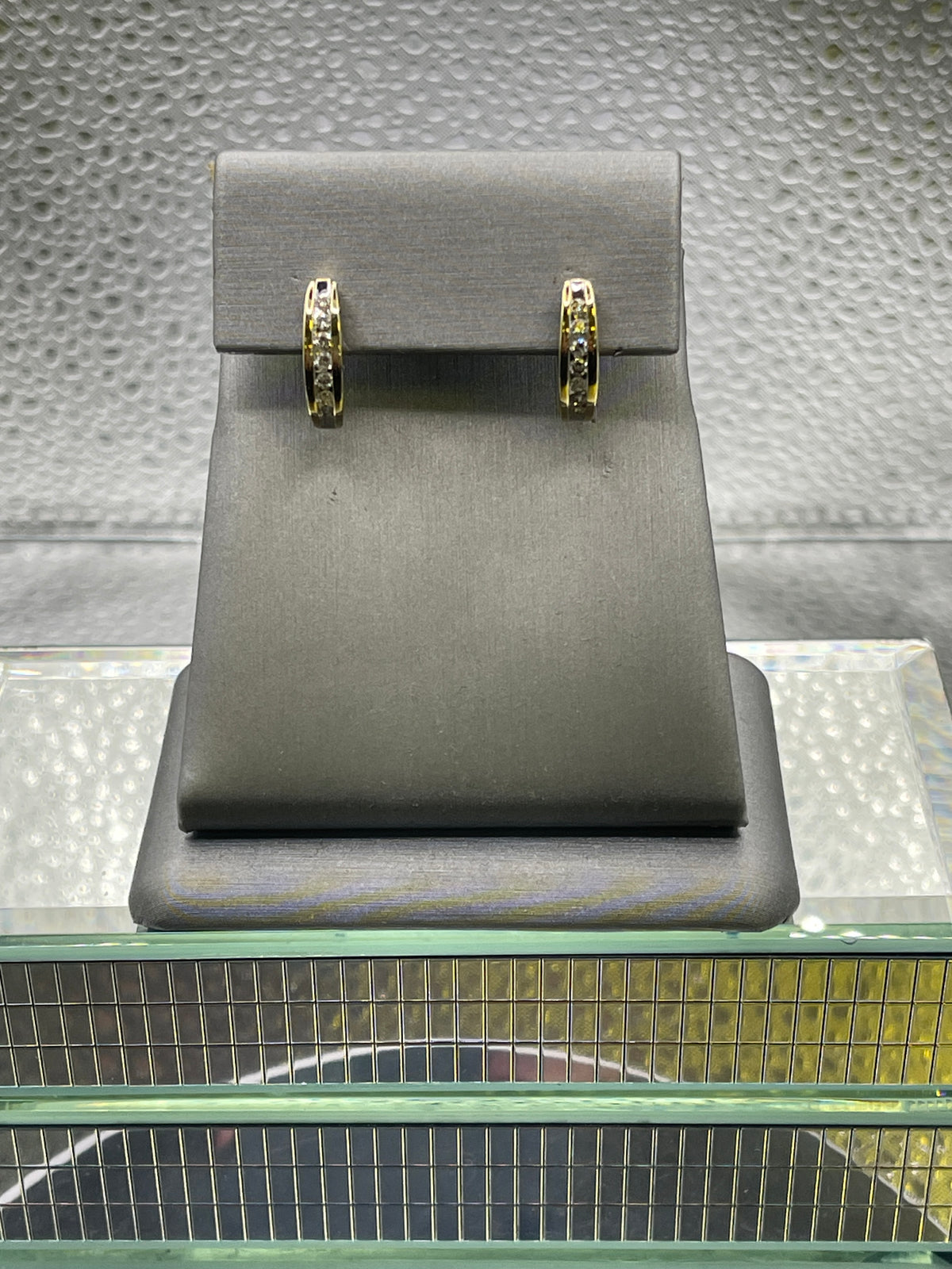 Ladies 14 Karat Yellow Gold and Diamond Earrings
