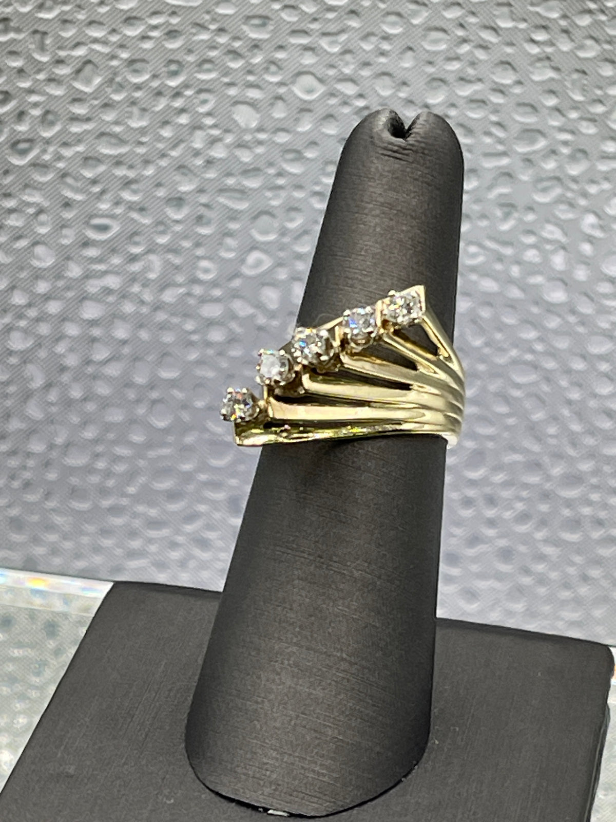 Ladies 14 Karat Yellow Gold and Diamond Ring
