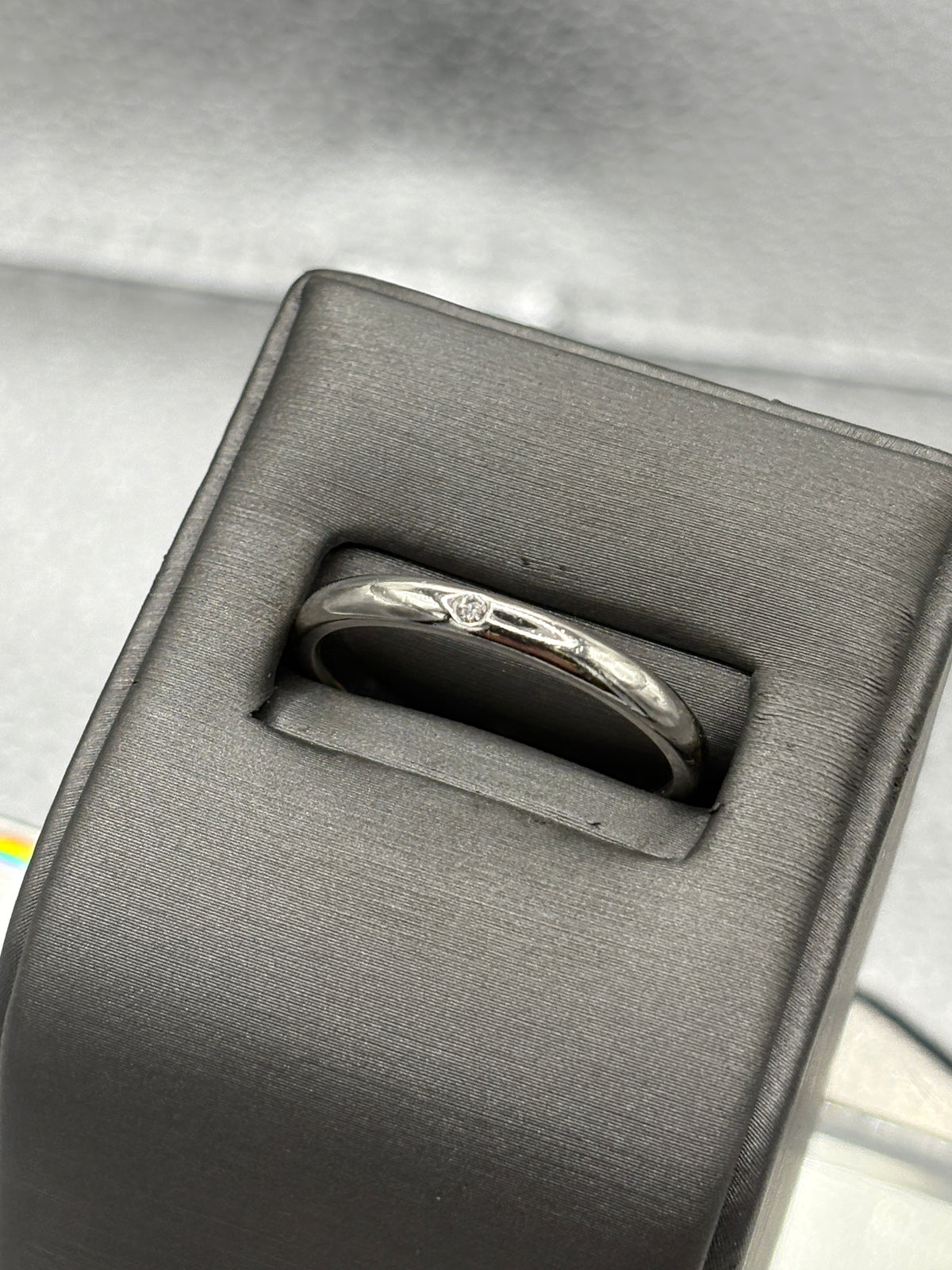 Tiffany & Co Vintage 950 Platinum Diamond Solitaire Band