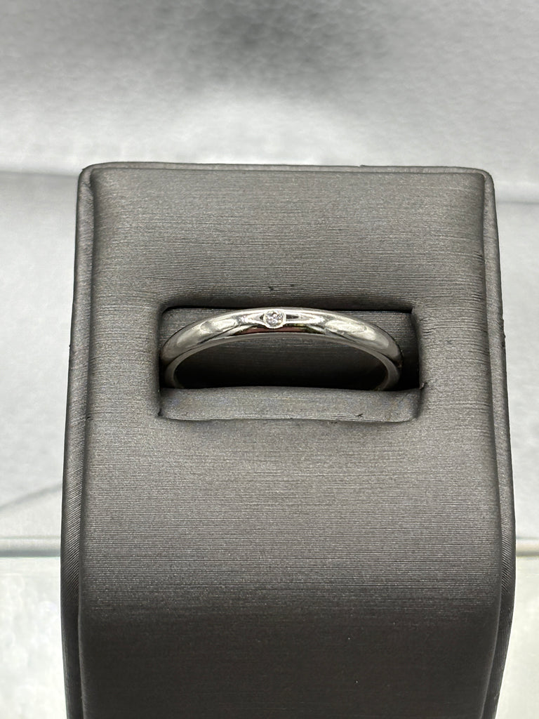 Tiffany & Co Vintage 950 Platinum Diamond Solitaire Band
