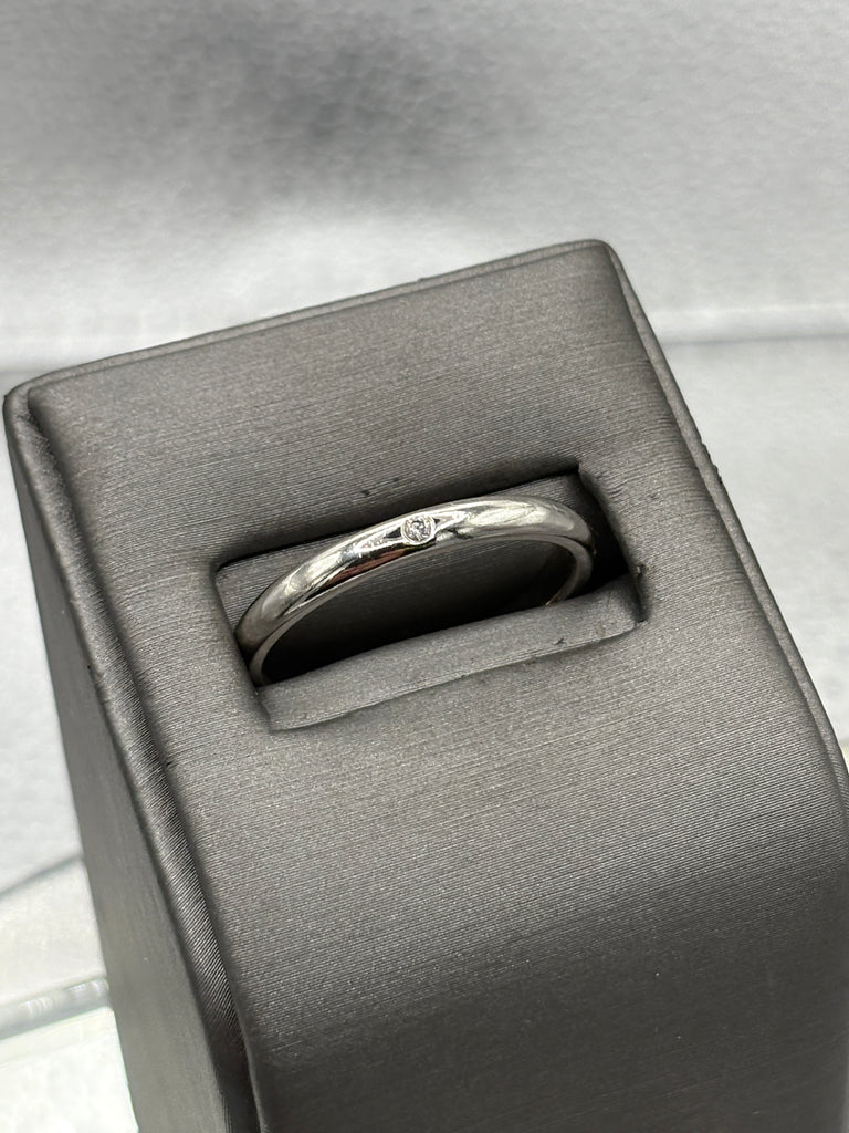 Tiffany & Co Vintage 950 Platinum Diamond Solitaire Band
