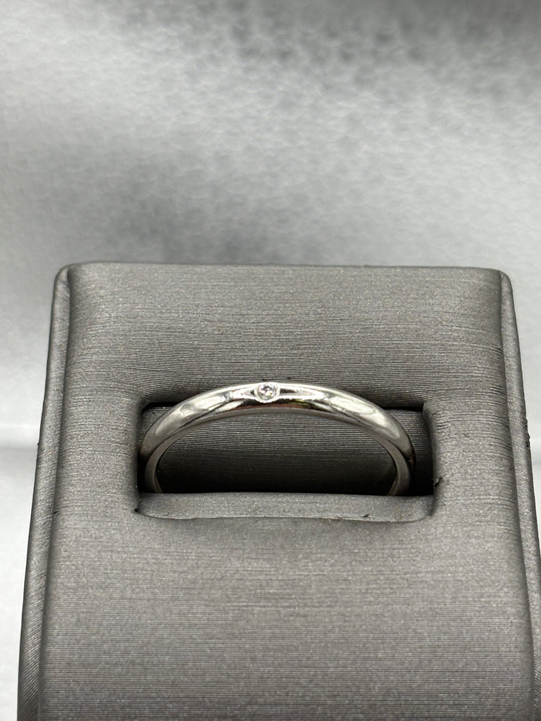 Tiffany & Co Vintage 950 Platinum Diamond Solitaire Band