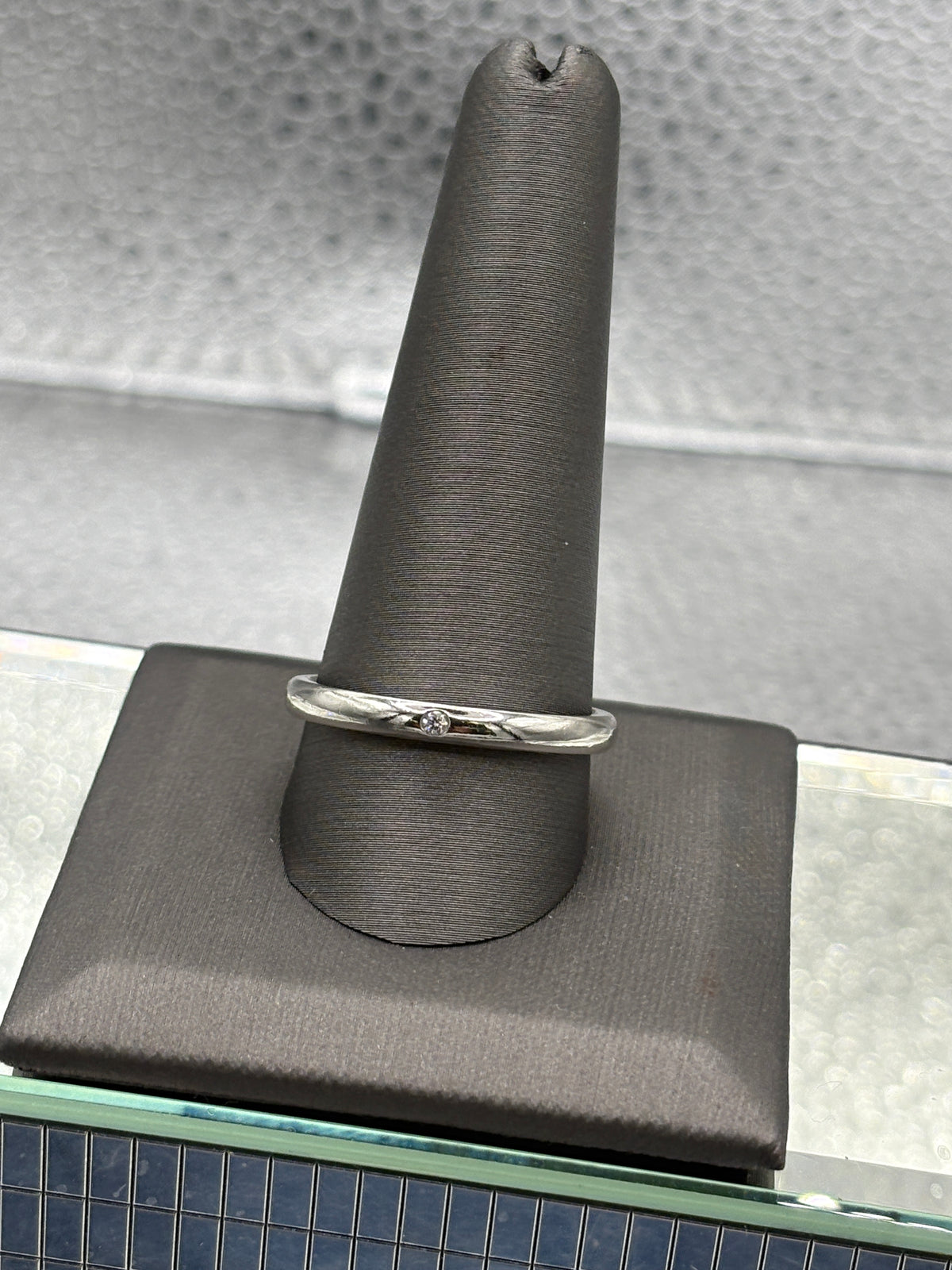 Tiffany & Co Vintage 950 Platinum Diamond Solitaire Band