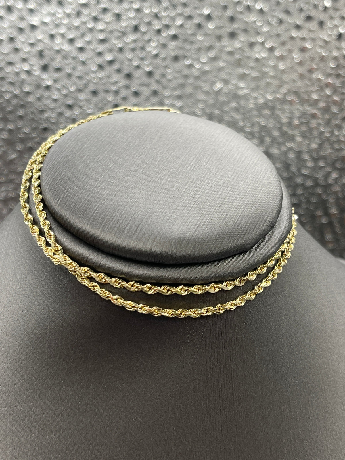 Ladies 14 Karat Yellow Gold Double Strand Rope Bracelet