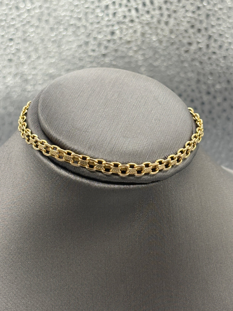 14 Karat Ladies Yellow Gold Copenhagen Link Bracelet
