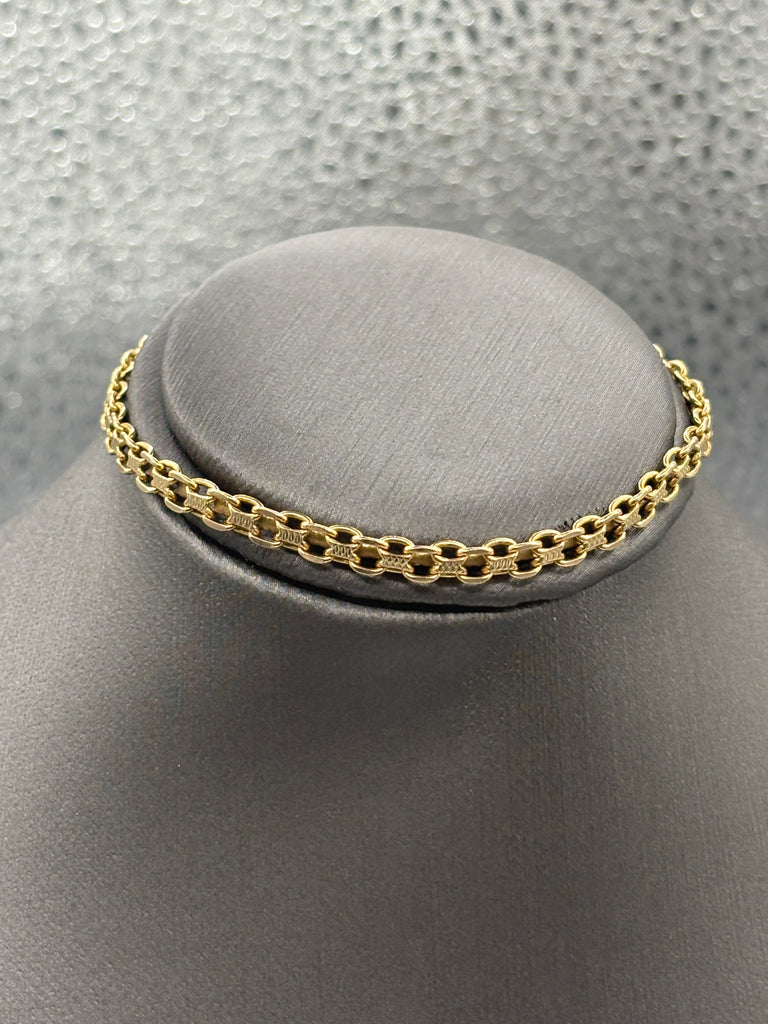 14 Karat Ladies Yellow Gold Copenhagen Link Bracelet