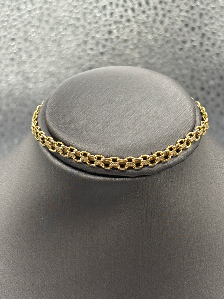 14 Karat Ladies Yellow Gold Copenhagen Link Bracelet