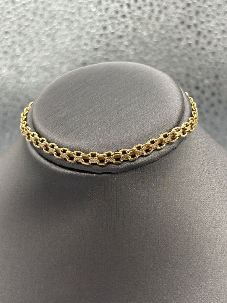 14 Karat Ladies Yellow Gold Copenhagen Link Bracelet