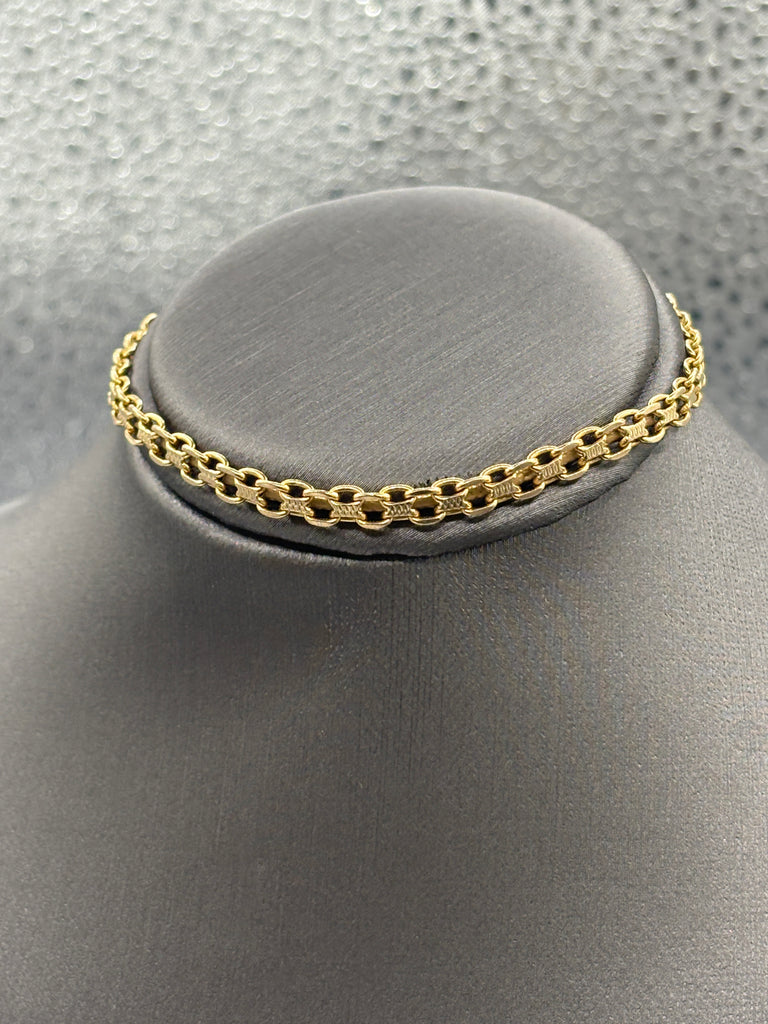 14 Karat Ladies Yellow Gold Copenhagen Link Bracelet
