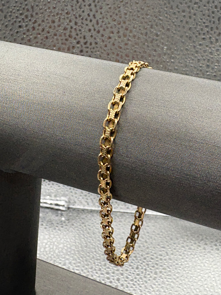 14 Karat Ladies Yellow Gold Copenhagen Link Bracelet