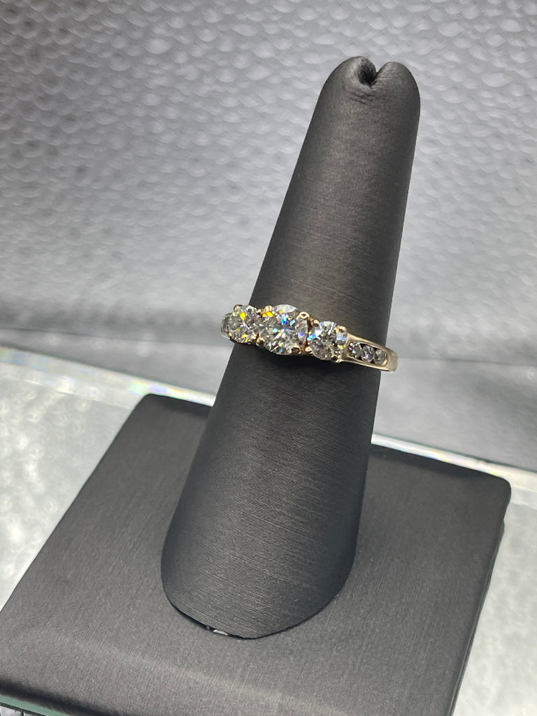 View one of Vintage 14 Karat Yellow Gold Diamond Engagement Ring