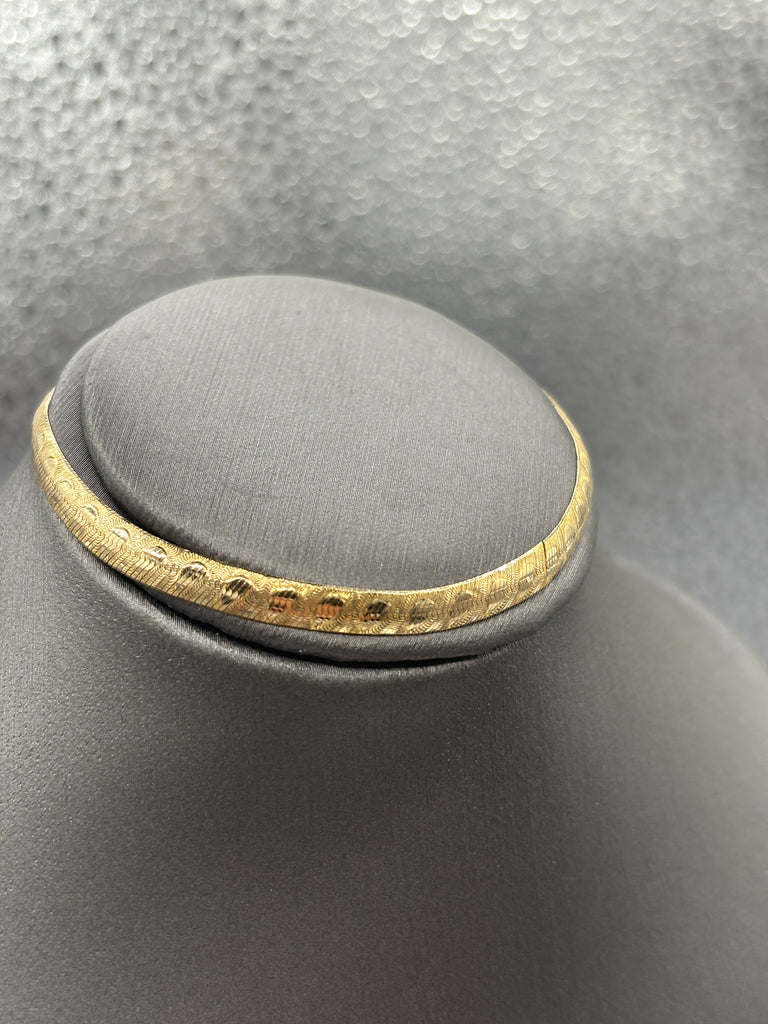 14 Karat Yellow Gold Ladies Snake Swirl Bracelet