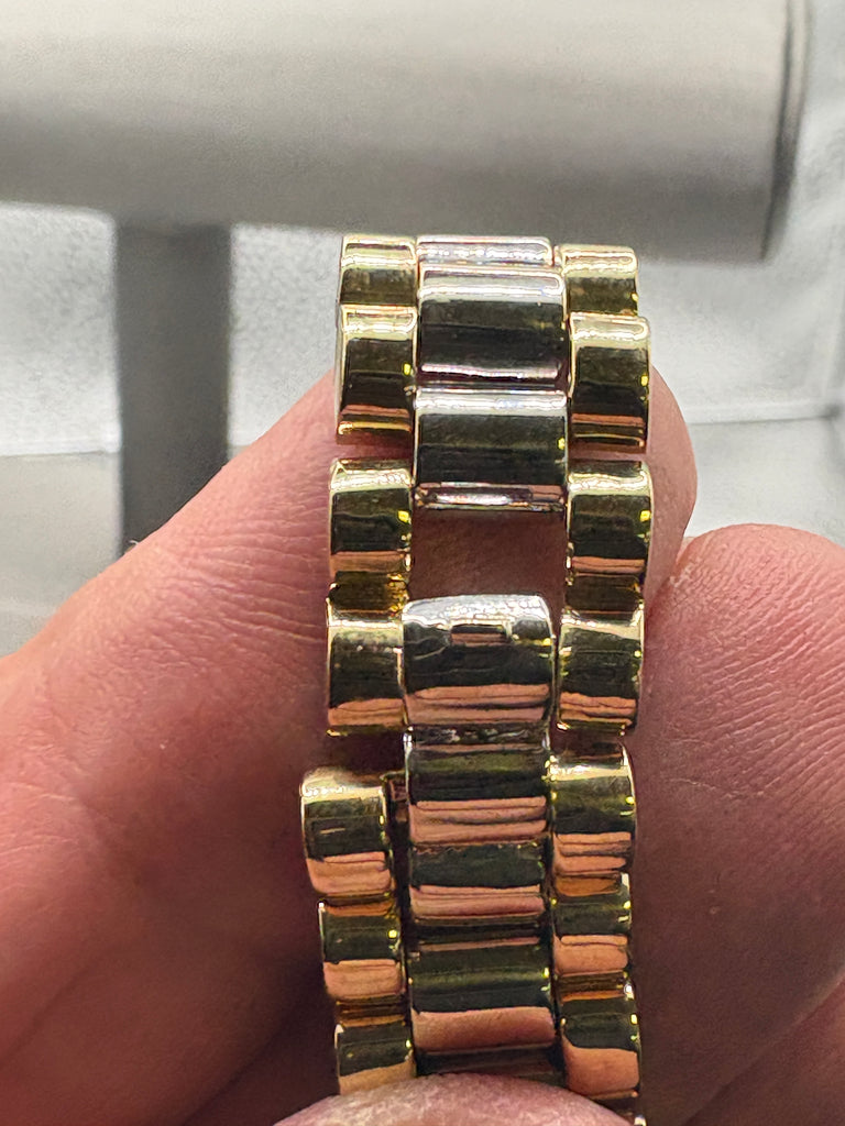 14 Karat Yellow & White Gold Gents/ Ladies Diamond Bracelet