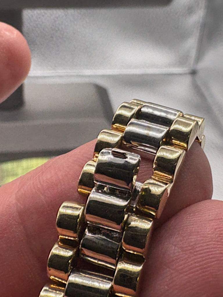 14 Karat Yellow & White Gold Gents/ Ladies Diamond Bracelet