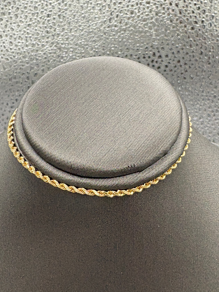 14 Karat Yellow Gold Ladies / Gents Rope Chain Bracelet