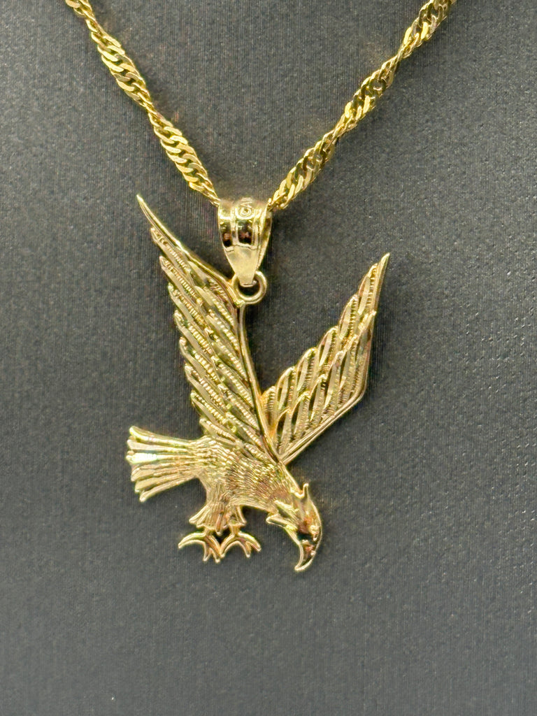 14 Karat Yellow Gold Ladies/ Gents Eagles Pendant
