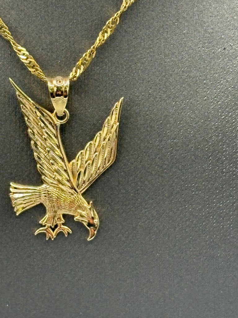 14 Karat Yellow Gold Ladies/ Gents Eagles Pendant