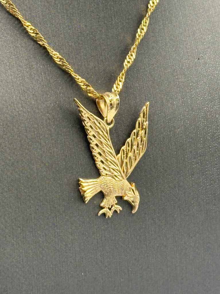 14 Karat Yellow Gold Ladies/ Gents Eagles Pendant