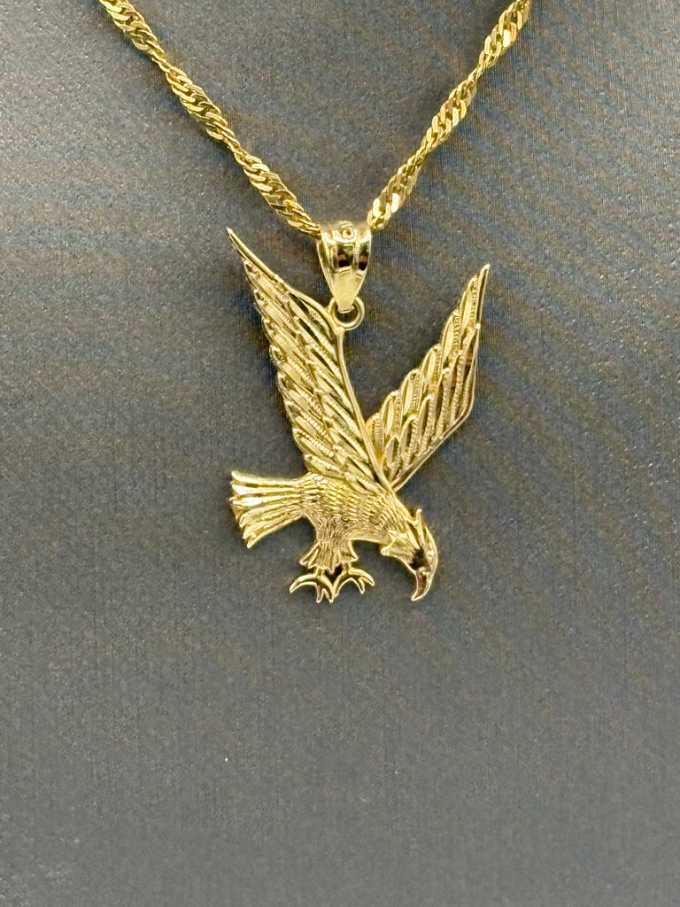 14 Karat Yellow Gold Ladies/ Gents Eagles Pendant