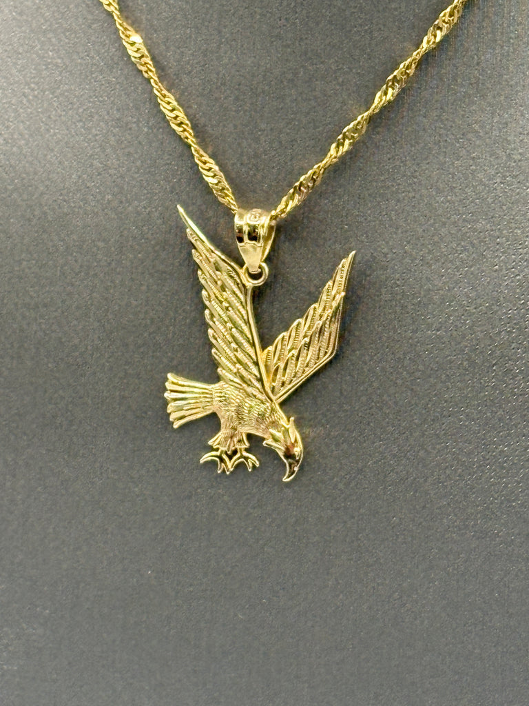 14 Karat Yellow Gold Ladies/ Gents Eagles Pendant