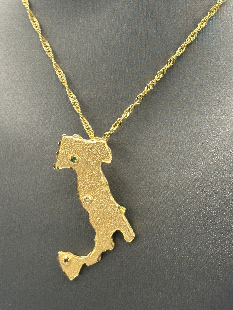 14 Karat Yellow Gold Ladies/Gents Boot Of Italy Pendant