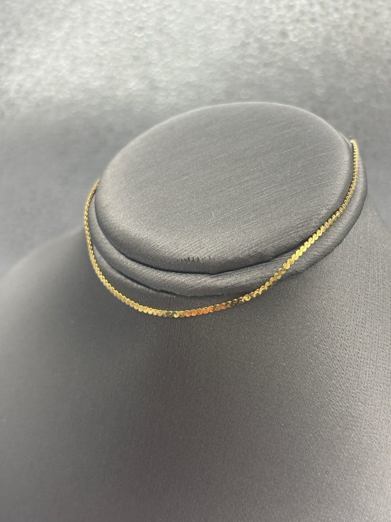 14 Karat Yellow Gold Ladies Double Serpentine Link Bracelet