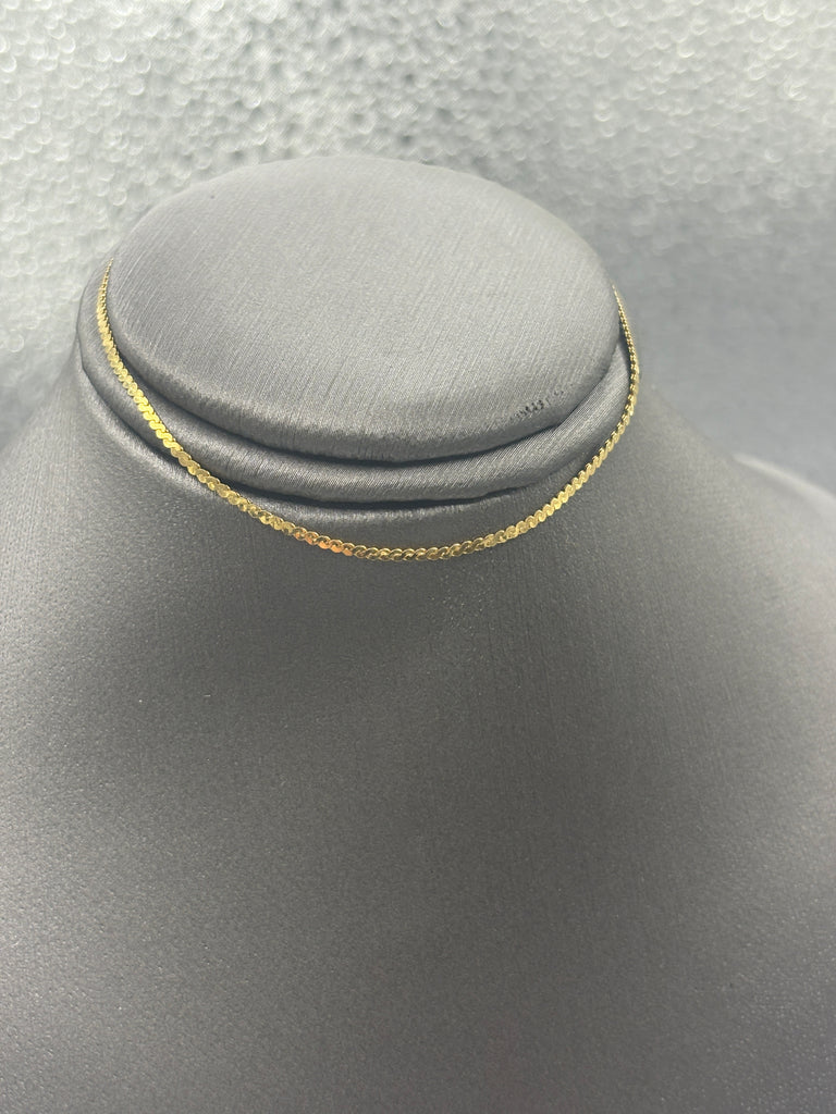 14 Karat Yellow Gold Ladies Double Serpentine Link Bracelet