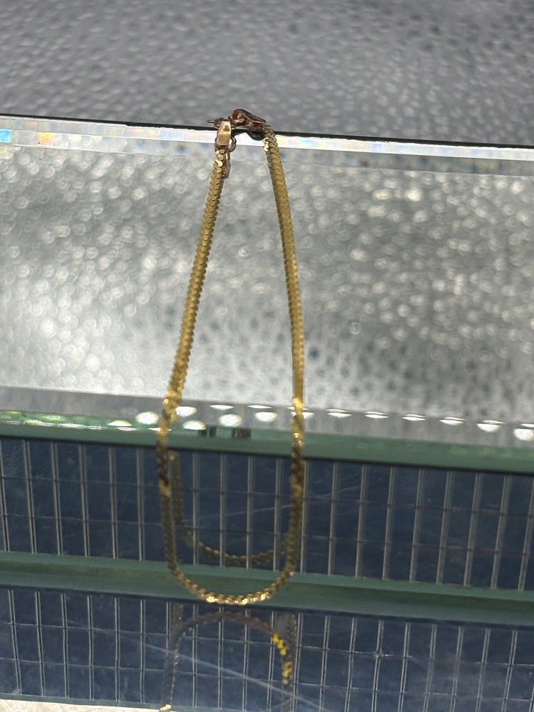 14 Karat Yellow Gold Ladies Double Serpentine Link Bracelet