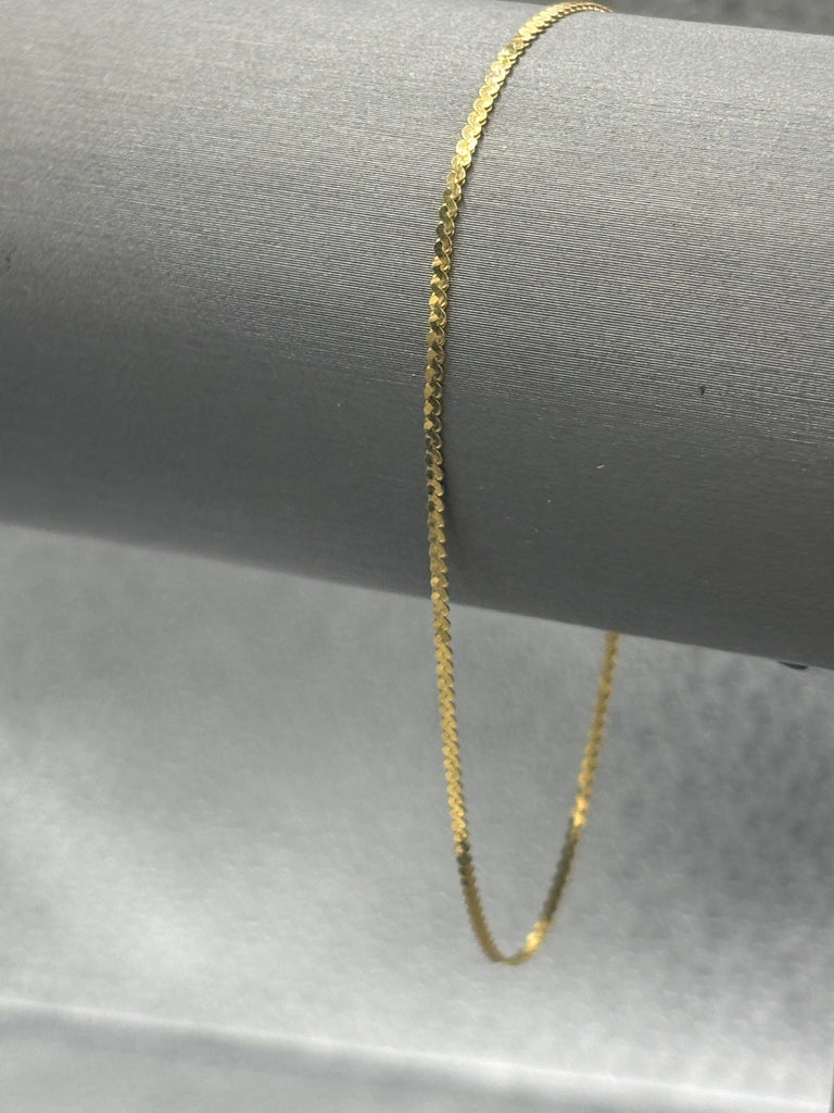 14 Karat Yellow Gold Ladies Double Serpentine Link Bracelet