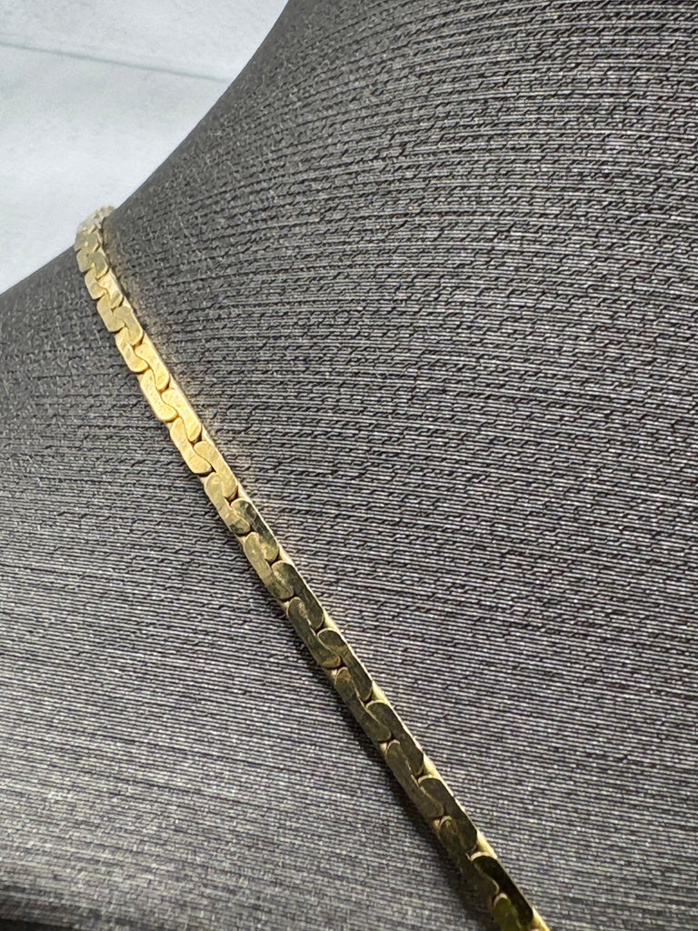 14 Karat Yellow Gold Ladies Diamond Lariat Knot Cobra Necklace