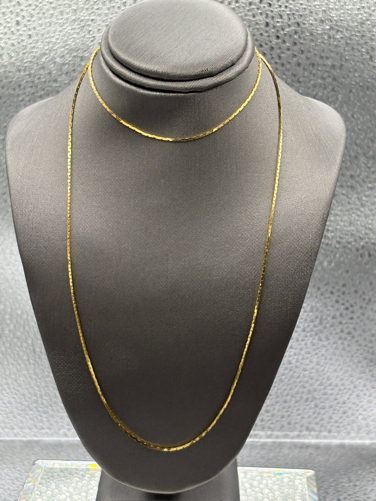 14 Karat Yellow Gold Ladies Woven C-Link Chain
