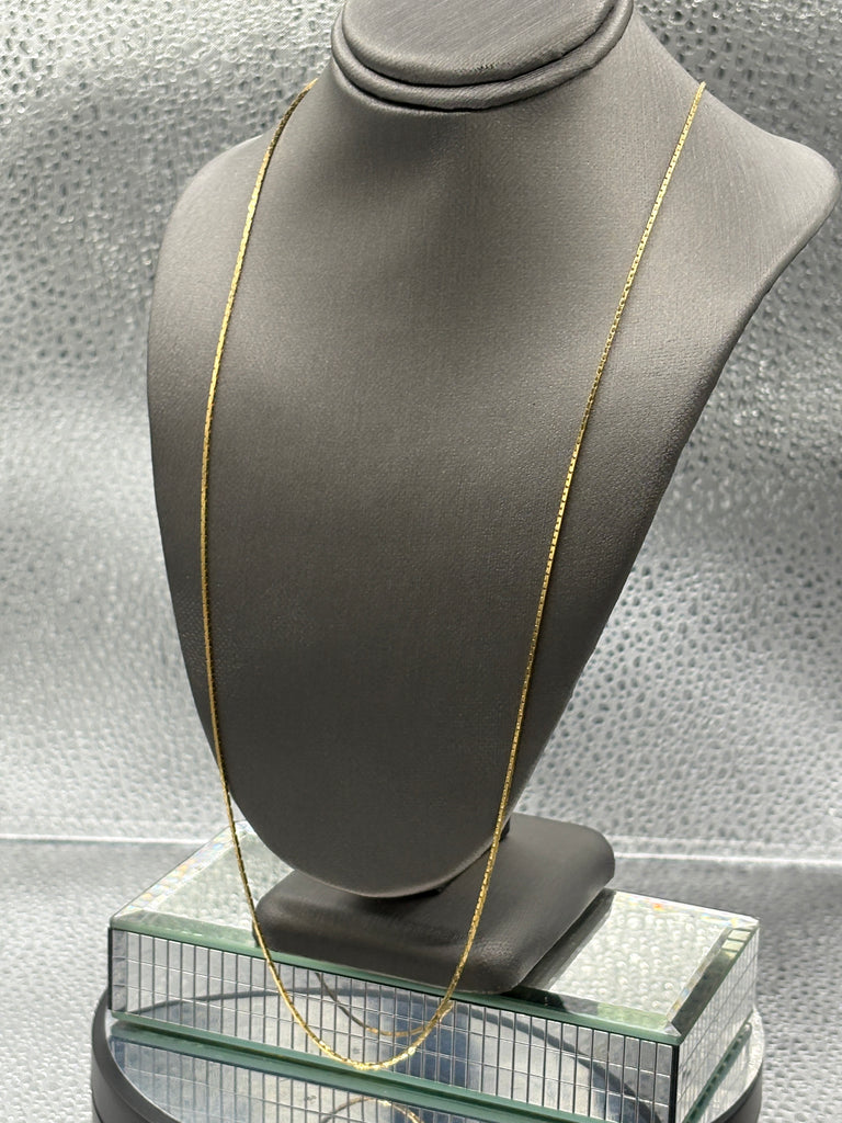 14 Karat Yellow Gold Ladies Woven C-Link Chain